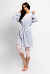 Kuba Női Fürdőköpeny Velúr Kapucnis Kuba Melange Csíkos S (166)