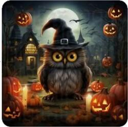 NORIMPEX - Puzzle Tablou Diamant: Bufniță de Halloween 30x40cm - 1 - 39 piese