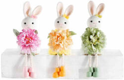Decorer Set 3 figurine Iepurasi Paste textil multicolor 5x6x13 H (A16.19.47)