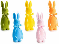 Decorer Set 5 figurine Iepurasi Paste catifea multicolora cm 11 x 9, 5 x 31 H (A54.49.19)
