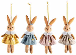 Decorer Set 4 figurine Iepurasi Paste textil multicolor cm 7x15 H (A16.19.46)