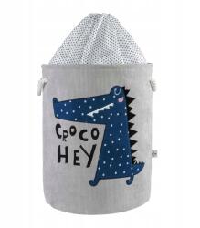  Gyerekkosár játékokra 40x50 Krokodil szürke (kosz na zabawki organizer zamykany)