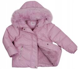 F-26 Téli kabát lila meleg steppelt fényes szőrme 6 110/116 (YF-21318A)
