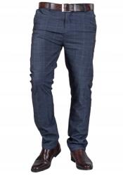 Riposte Elegáns kék kockás Chinosy Paxton méret30