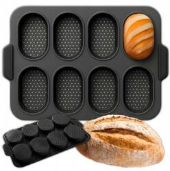 Liderhoff Zsemlemorzsa Forma Nagy Szilikon Perforált Non-stick 8db (FORMA SILIKONOWA LIDERHOFF NA 8 BUŁECZEK)