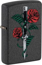 Zippo Brichetă Zippo Rose Dagger Tattoo Design 49778 49778 Bricheta