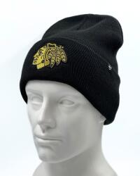 47 Brand Beanie téli sapka 47 brand Nhl Chicago Blackhawks Metallic fekete (H-HYMKM04ACE-BK)