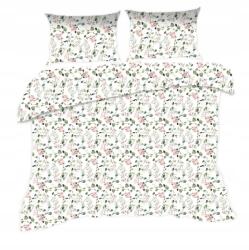 Karo Ágyneműhuzat 160x200 virágos fehér púder Classic (5902837106601)