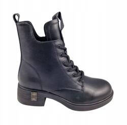 VINCEZA Női Vinceza 66818 fekete bőr bokacsizma 38- méret (66818 BK)