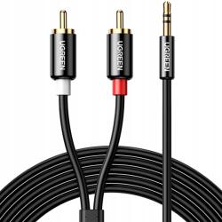 UGREEN Kábel, audio kábel Ugreen Mini jack (3, 5 mm) 2x Rca (Cinch) robusztus 1m (10749)