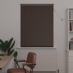 vidaXL Венецианска щора Тъмно кафяво с шарка 150 x 100 cm 25 mm ПВЦ (42003790)