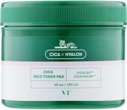 VT Cosmetics Cica Mild Toner Pad деликатни тонер тампони за лице с центела азиатика унисекс 60 бр