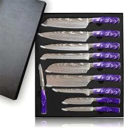 HARAHU Set cuțite de bucătărie KN-13830 - 10 buc / Mov KP13830
