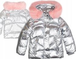 F-26 Téli kabát szőrme ezüst nagyon meleg szőrme 6/7 116/122 (YF-2171)