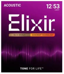 Elixir 12-53 80/20 Bronze Nanoweb - Corzi Chitara Acustica (11052)