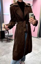  Női Kabát Velúr Barna Romz. L (la)