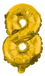 Procos Party Arany Gold mini 8-as szám fólia lufi 33 cm (PNN89649)
