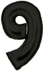 Amscan Fekete Lustre Black 9-es szám fólia lufi 86 cm (DPA9917311)