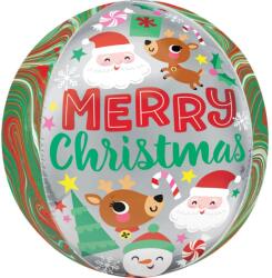 Amscan Merry Christmas Festive Friends gömb fólia lufi 40 cm (DPA4204001)