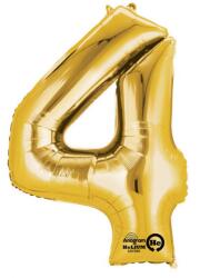 Anagram (Balloons) Arany Gold óriás 4-es szám fólia lufi 91x60 cm (DPA2825001)