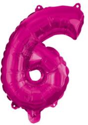 Procos Party Rózsaszín Hot Pink 6-os szám fólia lufi 95 cm (PNN92492)