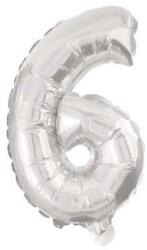 Procos Party Mini 6-os Silver szám Fólia lufi 35 cm (PNN89803)