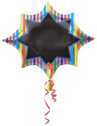 Anagram (Balloons) Black Board Stripe fólia lufi 88 cm (DPA3252401)