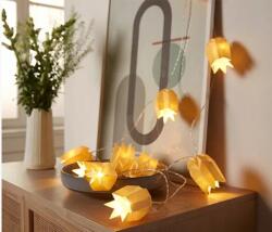  Gorlanda Led Papír Fénylánc Sárga Tulipán Tchibo 10 Led (629708)