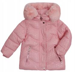 F-26 Téli kabát szőrmével meleg rózsaszín vízhatlan 6 110/116 (YF-21318A)