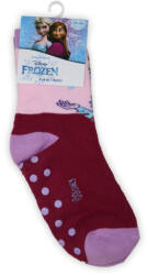 Global Licence Srl Csúszásgátlós gyerek bokazokni - Jégvarázs - teliplüss - Elza mintás - bordó-lila - 27-30
