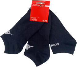 Global Licence Srl Kappa pamut titokzokni - 3 pár/csomag - fekete - 39-42