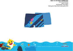 Global Licence Srl Baby shark baba fürdő boxer kisfiúknak - világoskék - 92