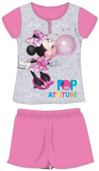 Global Licence Srl Disney Minnie egér nyári rövid ujjú gyerek pizsama - pamut jersey pizsama - szürke - 116