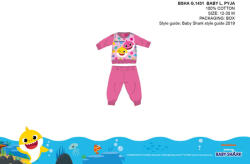 Global Licence Srl Baby Shark baba pizsama - jersey pamut pizsama - sötétrózsaszín - 86