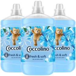 Coccolino Blue Splash Folyadék Fresh & Soft textíliák öblítéséhez 3x1, 7L 204 mosás