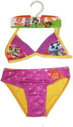 Global Licence Srl 44 Csacska macska kétrészes fürdőruha kislányoknak - háromszög felsőrésszel - sárga - 104