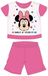 Global Licence Srl Disney Minnie egér nyári rövid ujjú baba pizsama - pamut jersey pizsama - rózsaszín - 98