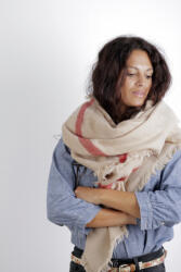 Global Licence Srl Cecilia Gallerani sál - 140x140 cm - beige, ekrü, piros