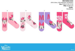 Global Licence Srl Disney Minnie egér gyerek pamut normál zokni - 4 pár/csomag - 31-34