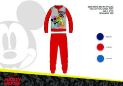 Global Licence Srl Téli pamut interlock gyerek pizsama - Disney Mickey egér - piros - 98