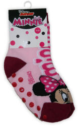 Global Licence Srl Csúszásgátlós gyerek bokazokni - Minnie egér - teliplüss - Minnie feliratos - rózsaszín - 19-22