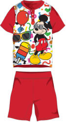 Global Licence Srl Nyári rövid ujjú gyerek pamut pizsama - Disney Mickey egér - piros - 98