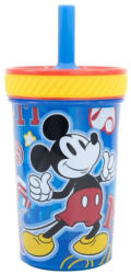 Global Licence Srl Mickey Egér felboríthatatlan csúszásgátlós műanyag pohár szívószállal - 370ML