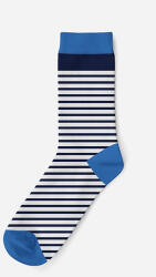 Global Licence Srl Férfi pamut zokni - fehér-sötétkék - csíkos - 43-46- Evidence