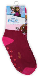 Global Licence Srl Csúszásgátlós gyerek bokazokni - Jégvarázs - teliplüss - Anna mintás - bordó-pink - 23-26