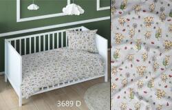 Karo Pamut ágyneműhuzat 140x200 méhecskés szürke sárga gyerek cipzáras Karo (2359118)