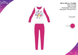 Global Licence Srl Disney Hercegnők gyerek jersey pizsama - pink - 104