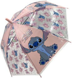 Global Licence Srl Disney Stitch félautomata esernyő - 74cm - Rózsaszín