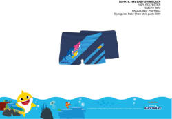 Global Licence Srl Baby shark baba fürdő boxer kisfiúknak - sötétkék - 86