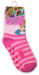 Global Licence Srl Csúszásgátlós gyerek bokazokni - Disney Hercegnők - teliplüss - rózsaszín csíkos - 23-26